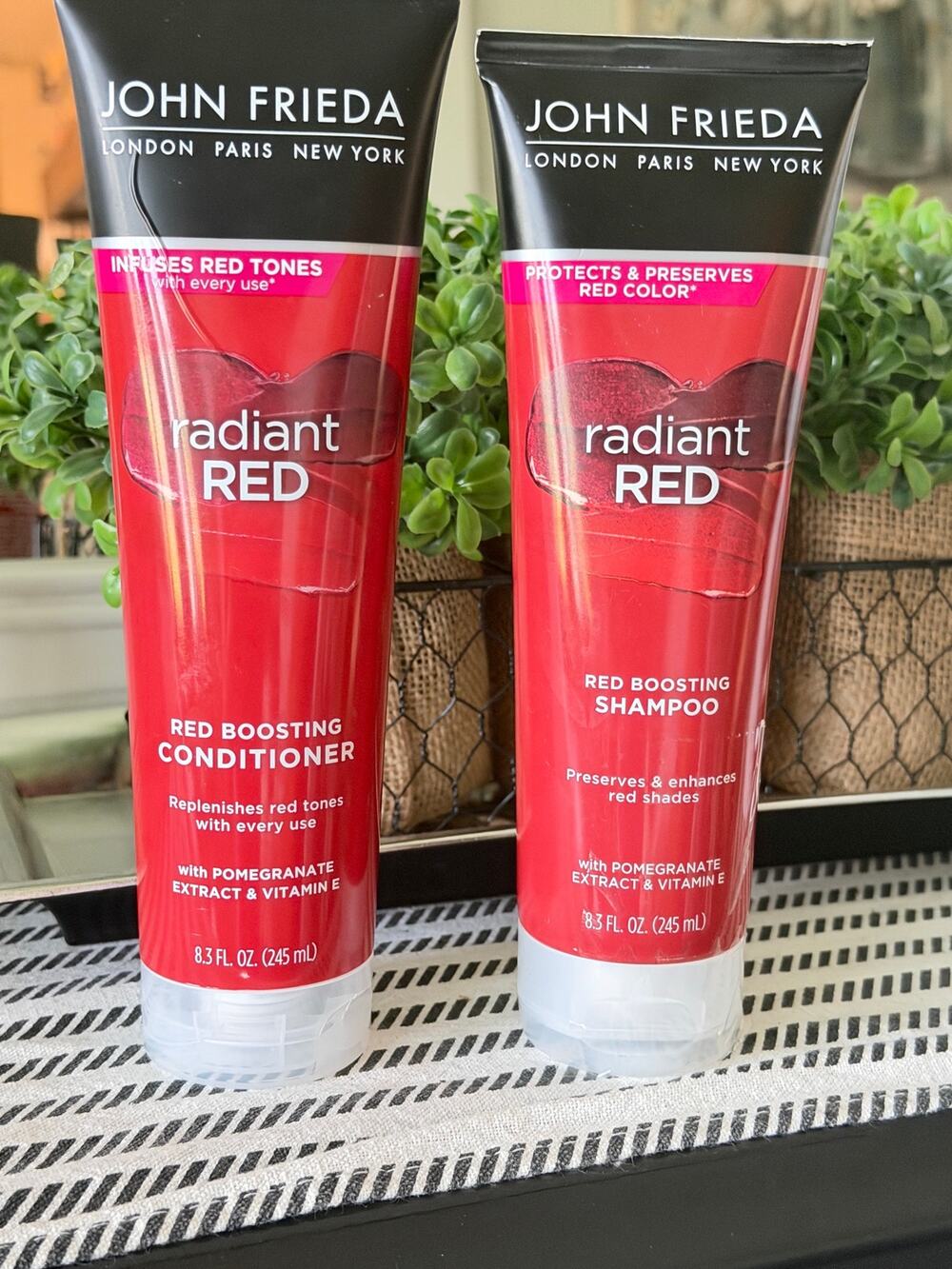 John Frieda Radiant Red Shampoo & Conditioner Set 8.3 oz New